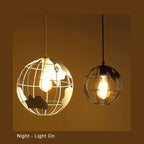 Contemporary Creative Round Earth Shaped Iron 1-light Pendant Light for Living Room Lumendat