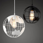 Contemporary Creative Round Earth Shaped Iron 1-light Pendant Light for Living Room Lumendat