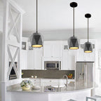 Industrial Simplicity Cement Geometric 1-light Pendant Light BulbSquare