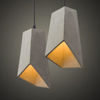 Industrial Simplicity Cement Geometric 1-light Pendant Light BulbSquare