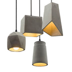 Industrial Simplicity Cement Geometric 1-light Pendant Light BulbSquare