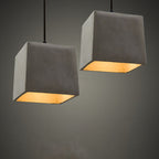 Industrial Simplicity Cement Geometric 1-light Pendant Light BulbSquare
