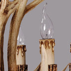 Country Style Antler Resin 6-light Chandelier – Rustic Cabin Ceiling Light Lumendat