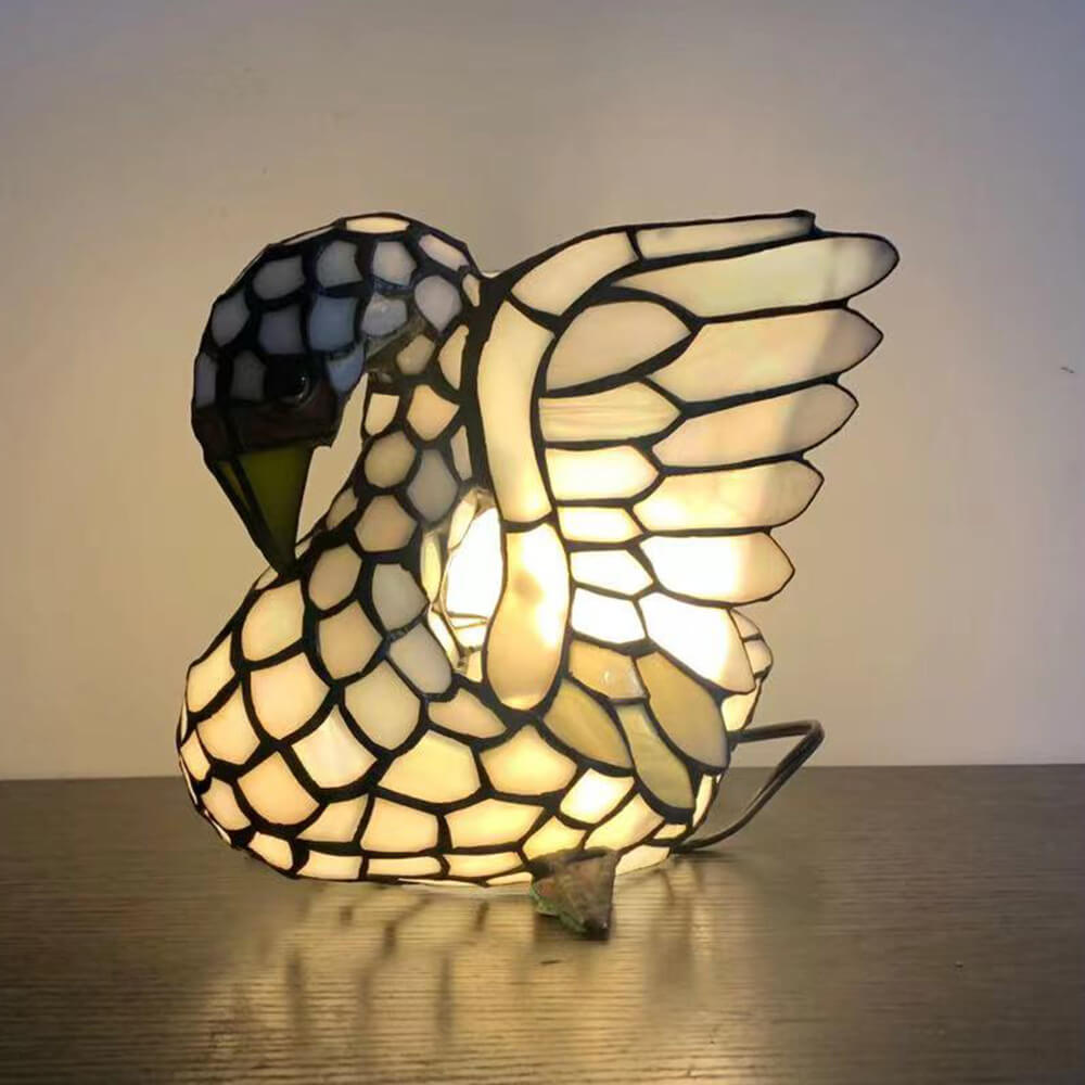 Tiffany Creative Animal Stained Glass 1-Light Decorative Table Lamp Lumendat