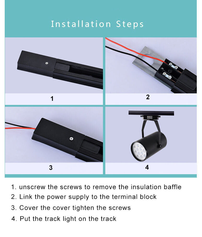 Multi-Adaptation Track Lighting Rail LED Track Light Accessories Lumendat
