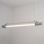Contemporary Industrial Strip Aluminum Acrylic LED Island Light Chandelier for Dining Room Lumendat
