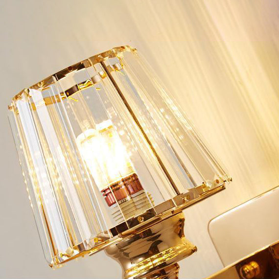 Modern Minimalist Oval Cylinder Hardware Crystal 1-Light Wall Sconce Lamp For Bedroom Lumendat