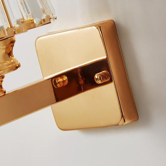 Modern Minimalist Oval Cylinder Hardware Crystal 1-Light Wall Sconce Lamp For Bedroom Lumendat