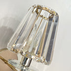 Modern Luxury Metal Iron Stainless Steel Crystal Ball Cylinder 1-Light Wall Sconce Lamp For Bedside Lumendat