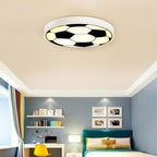 Cartoon Creative Round Football LED Kids Flush Mount Ceiling Light Lumendat
