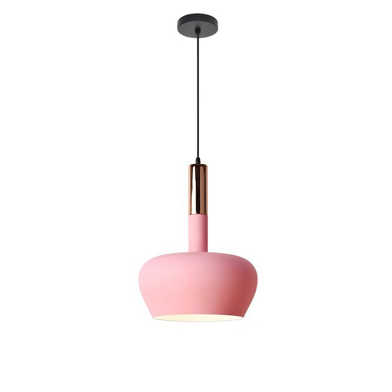 Nordic Macaron Aluminum Dome Bottle 1-light Pendant Light