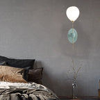 Contemporary Creative Cartoon Bear Balloon Iron Resin Glass 1-Light Wall Sconce Lamp For Bedroom Lumendat