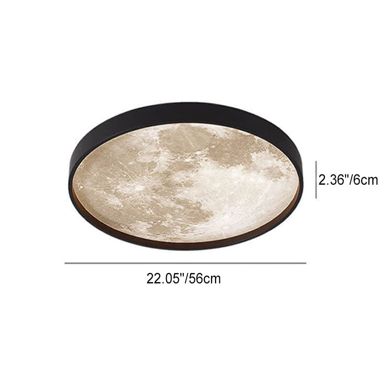 Nordic Creative Moon Round LED Flush Mount Ceiling Light BulbSquare