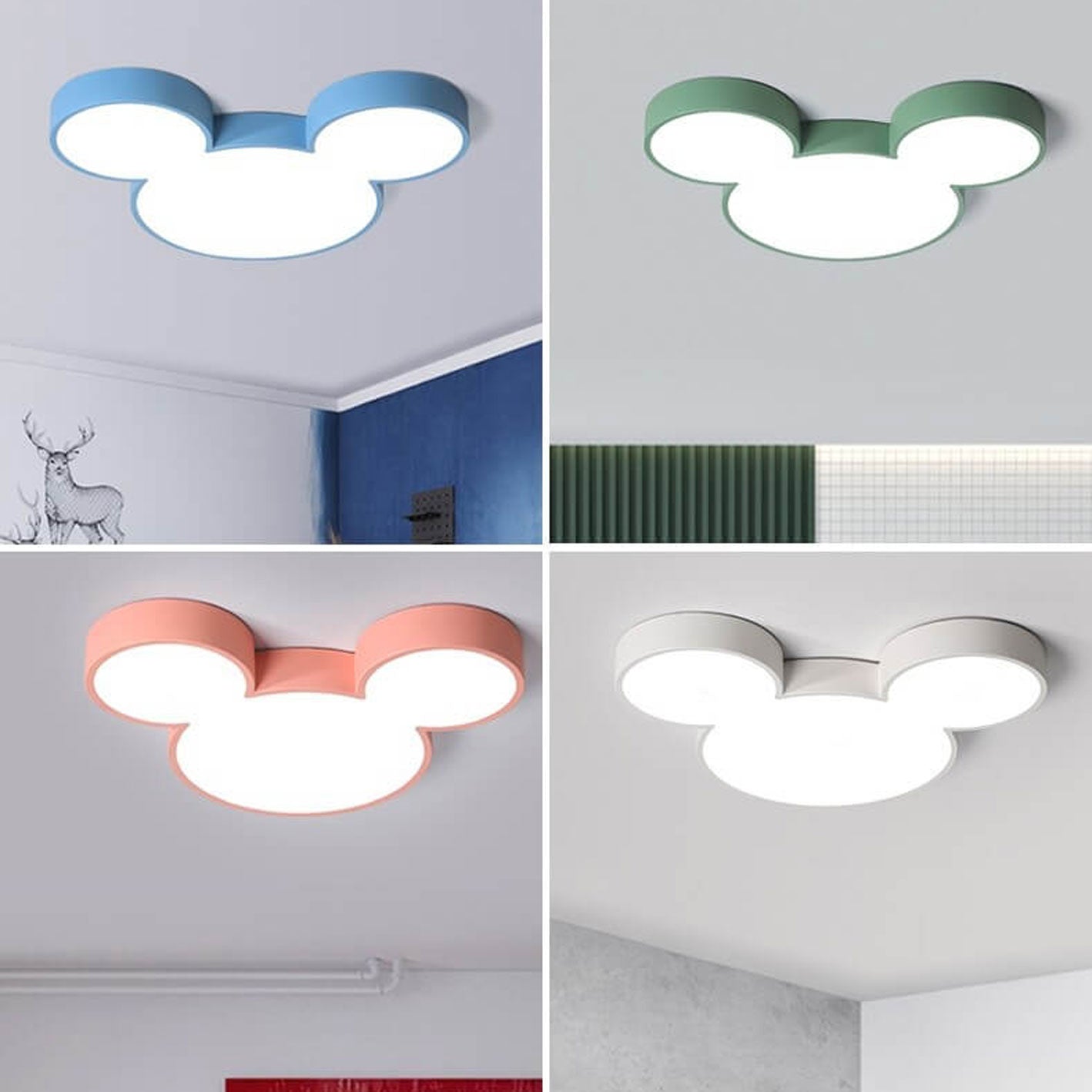 Mouse Cartoon Slim LED Flush Mount Ceiling Light Lumendat