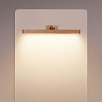 Modern Wooden Strip USB Magnetic LED Mirror Front Wall Sconce Lamp
