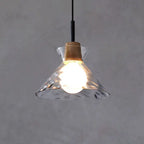 Nordic Clear Rippled Glass Shaded 1-light Pendant Light Lumendat