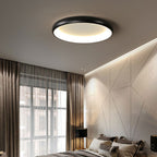 Modern Minimalist Round Aluminum Acrylic LED Flush Mount Ceiling Light Lumendat