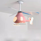 Lumendat Cartoon Creative Aircraft Design LED Downrods Ceiling Fan Light Lumendat