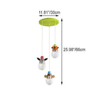 Lumendat Contemporary Creative Acrylic Cartoon Animal Hardware Frame 3-Light Kids Chandelier For Bedroom Lumendat