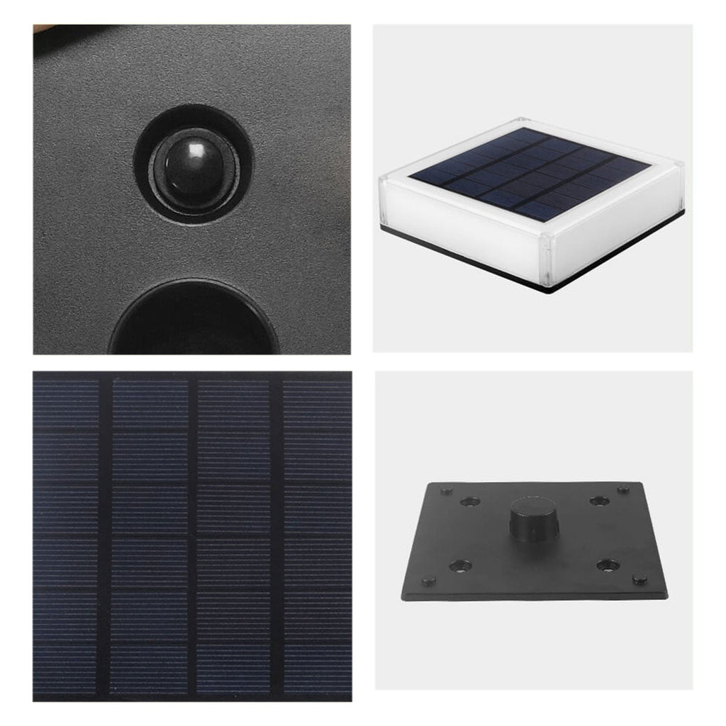 Modern Solar RGB Square Post Head Light Outdoor Garden Landscape Light Lumendat