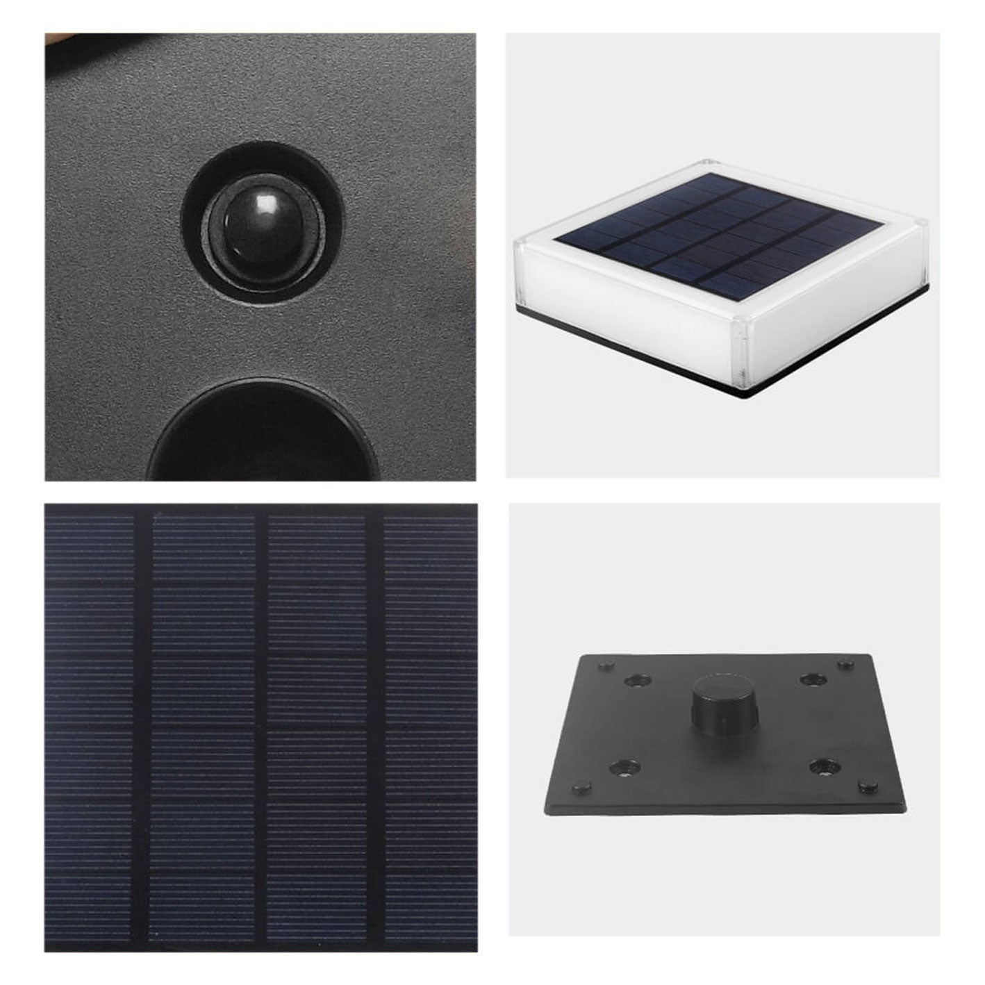 Modern Solar RGB Square Post Head Light Outdoor Garden Landscape Light Lumendat