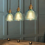 Vintage Textured Lattice Glass 1-light Pendant Light Lumendat