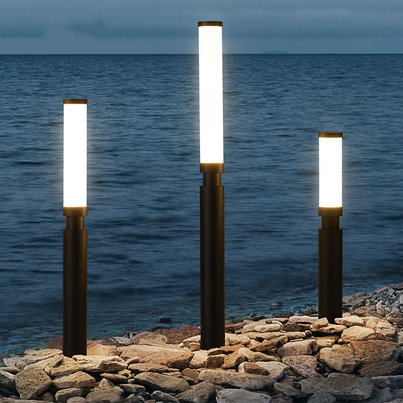 Modern Acrylic Waterproof Creative Lipstick Design LED Outdoor Lawn Floor Lamp Lumendat