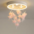 Modern Creative Cartoon Round Bird / Skirt Hanging LED Flush Mount Ceiling Light Lumendat