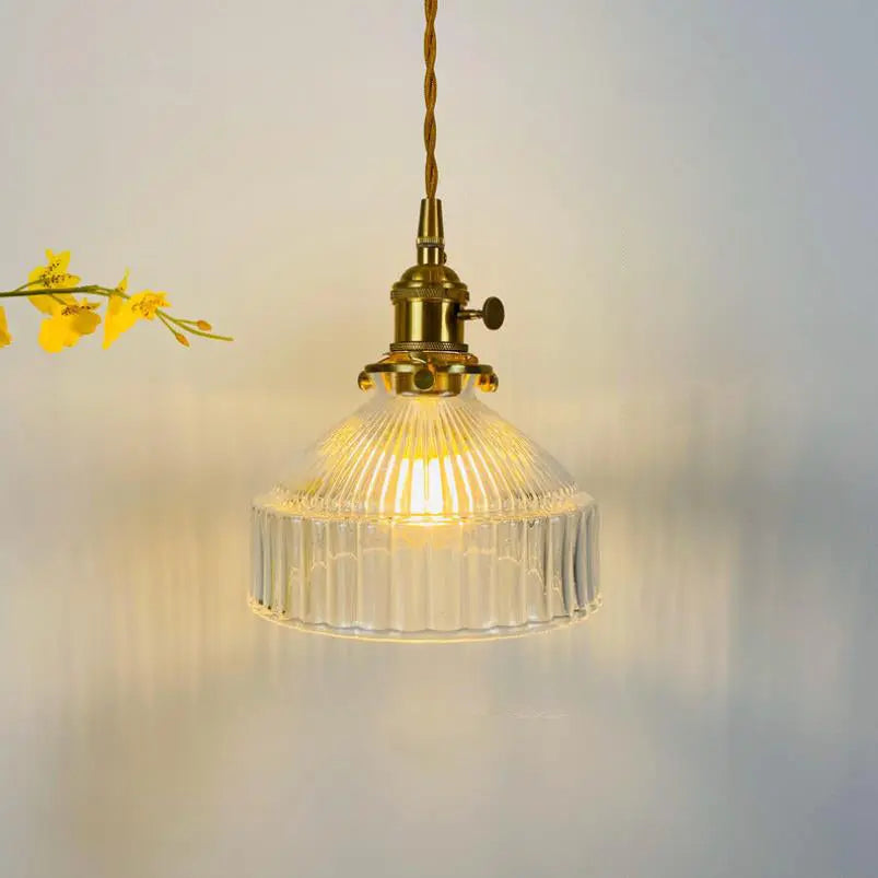 Nordic Stained Glass Dome Brass 1-light Pendant Light Lumendat