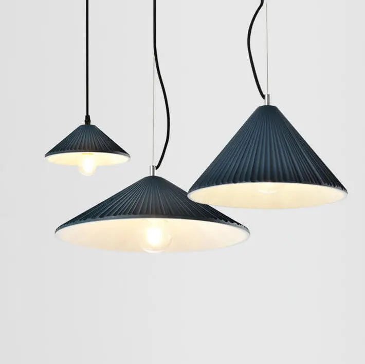 Nordic Resin 1-light Textured Umbrella Pendant Light BulbSquare