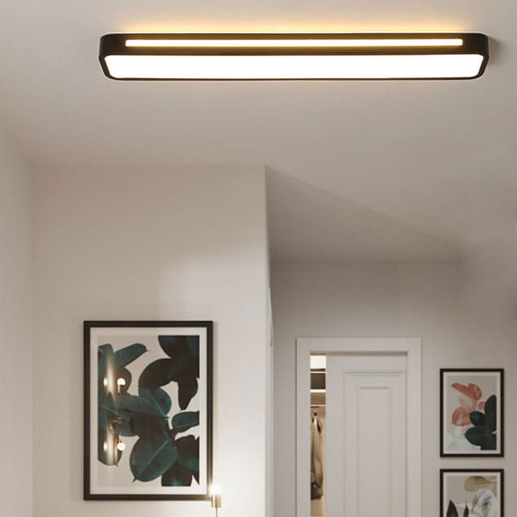 Nordic Minimalist Long LED Flush Mount Ceiling Light BulbSquare