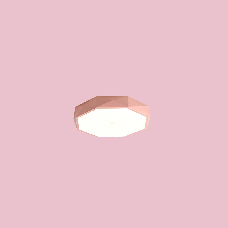 Nordic Macaron Diamond Geometry Iron Acrylic LED Flush Mount Ceiling Light BulbSquare