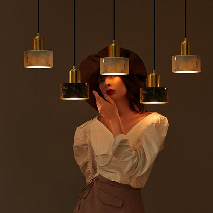 Modern Light Luxury Marble Metal 1-light Pendant Light