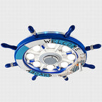 Lumendat Creative Cartoon Plastic Sailboat Helmsman LED Flush Mount Ceiling Light Lumendat
