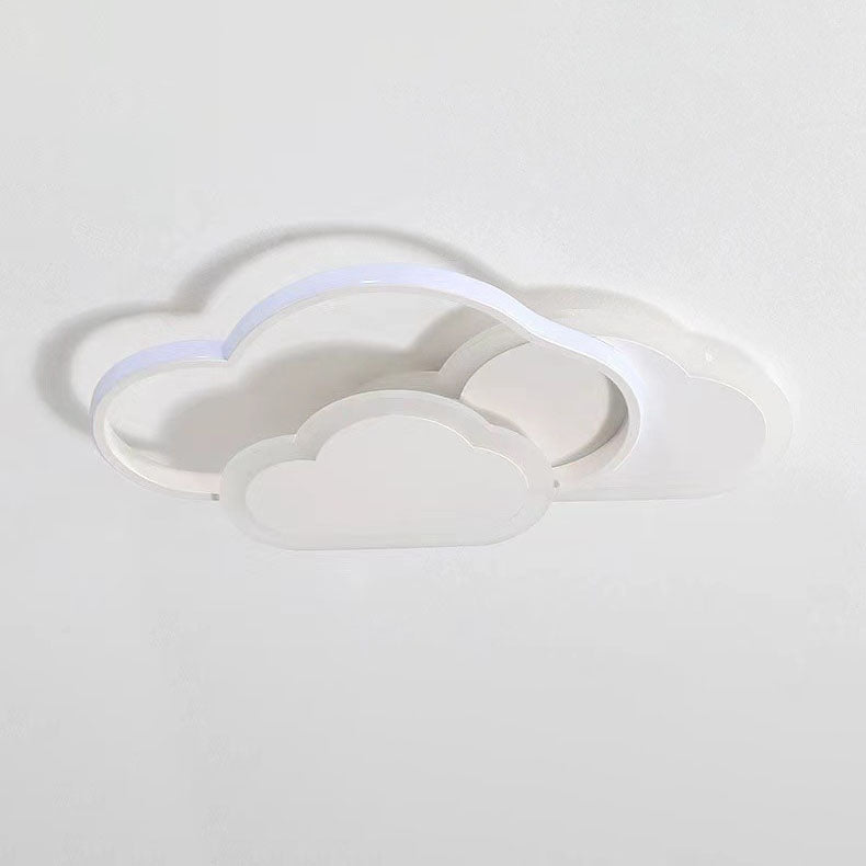 Contemporary Simplicity Cloud Acrylic Shade Metal LED Flush Mount Ceiling Light for Bedroom