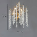 Modern Light Luxury Tree Branch Crystal 3-Light Wall Sconce Lamp Lumendat