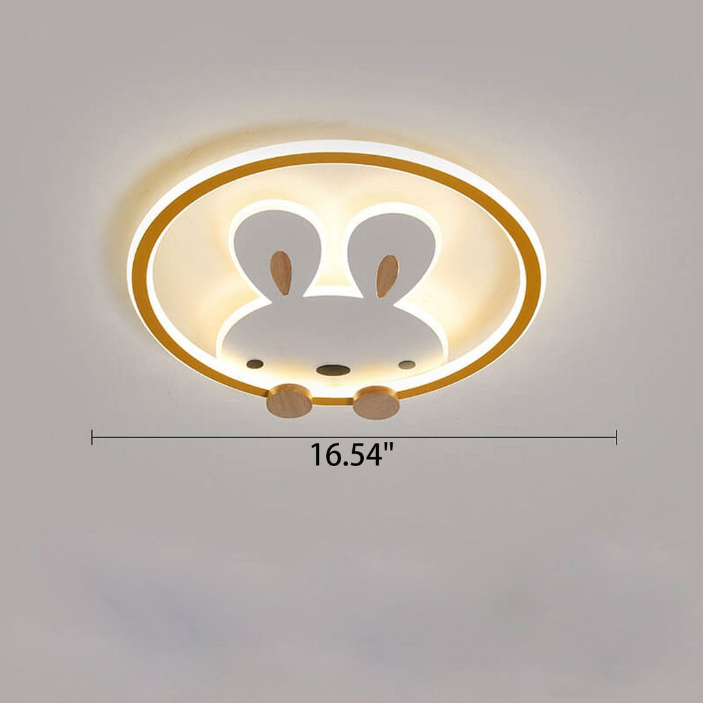 Lumendat Childlike Creative Cartoon Rabbit Design LED Flush Mount Light Lumendat