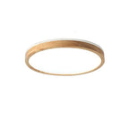 Japanese Minimalist Solid Wood LED Flush Mount Lighting Lumendat