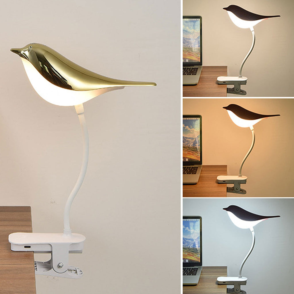 Nordic Creative Bird Clip USB Charging LED Night Light Table Lamp Lumendat