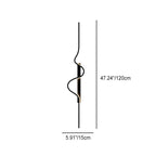 Modern Minimalist Long Wave Design Aluminum Iron LED Wall Sconce Lamp For Living Room