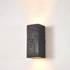 Retro Wabi-sabi Square Column Hand Sculpted LED Wall Sconce Lamp