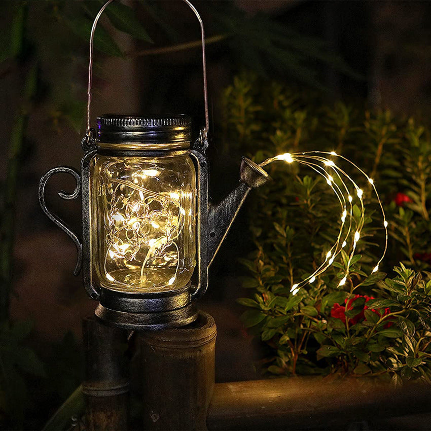 Solar Creative Fairy Frosted Glass Jar LED Outdoor Light Lumendat