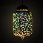 Modern Creative 3d Stained Fireworks Glass Jar 1-light Pendant Light Lumendat