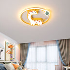 Lumendat Childlike Cute Cartoon Giraffe Design LED Flush Mount Light Lumendat