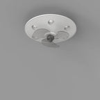 Lumendat Modern Creative Cartoon UFO flying Saucer Round Iron Acrylic LED Kids Flush Mount Ceiling Fan Light Lumendat