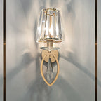 Modern Luxury Metal Iron Stainless Steel Crystal Ball Cylinder 1-Light Wall Sconce Lamp For Bedside Lumendat