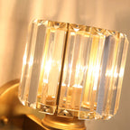 Modern Minimalist Oval Cylinder Hardware Crystal 1-Light Wall Sconce Lamp For Bedroom Lumendat