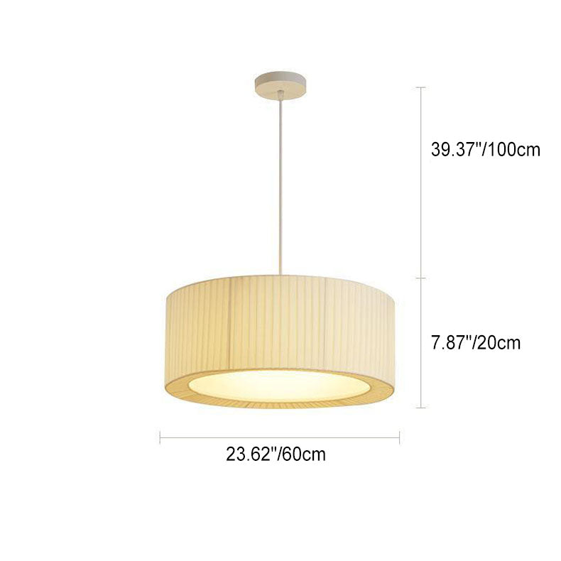 Contemporary Scandinavian Round Iron Acrylic Fabric 4/5 Light Pendant Light for Living Room BulbSquare