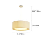 Contemporary Scandinavian Round Iron Acrylic Fabric 4/5 Light Pendant Light for Living Room BulbSquare
