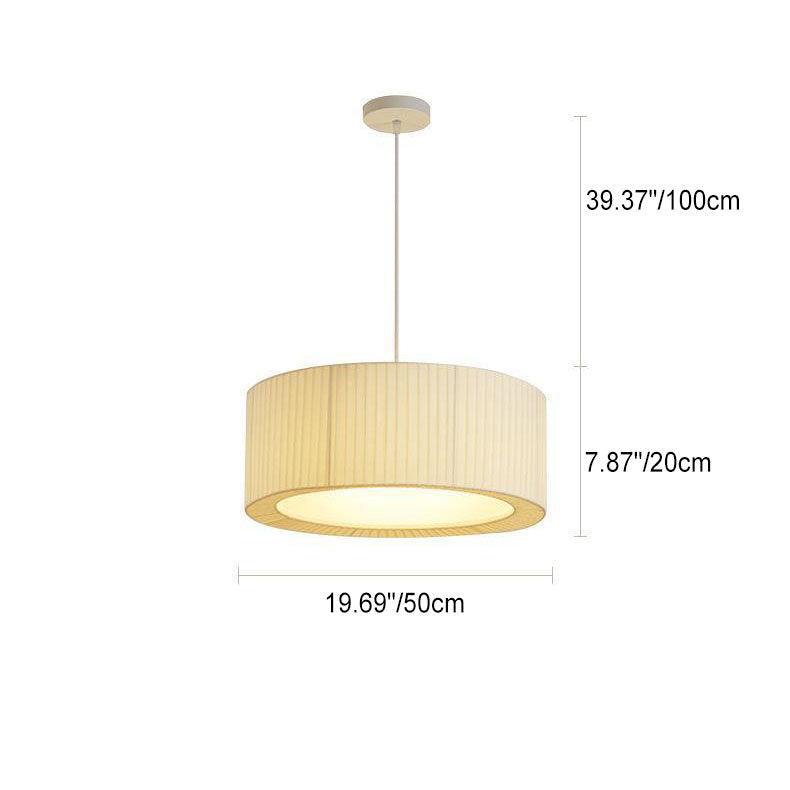 Contemporary Scandinavian Round Iron Acrylic Fabric 4/5 Light Pendant Light for Living Room BulbSquare